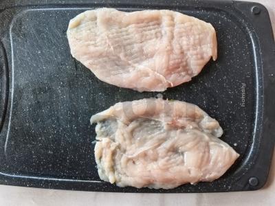 Vištienos ritinėliai su sūriu ir žolelėmis vakarienei Žingsnis 2