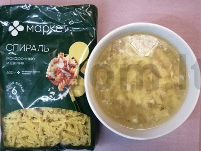 Sriuba su makaronais ant ančių sultinio Žingsnis 9