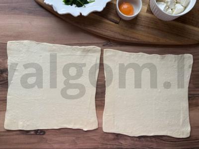 Kruasanai su feta sūriu ir špinatais Žingsnis 2