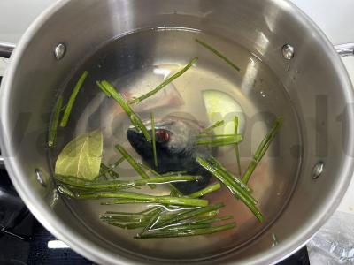 Lašišų sriuba pietums Žingsnis 2