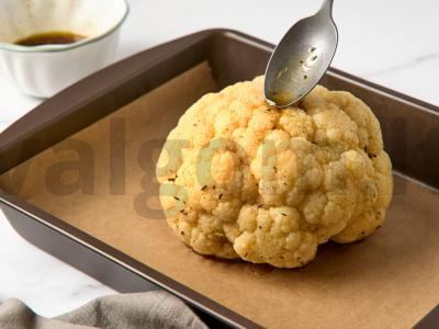 Kepta žiedinė kopūstai su humusu Žingsnis 3