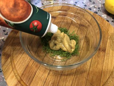 Salotas su feta sūriu ir garstyčiomis Žingsnis 5