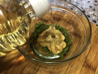 Salotas su feta sūriu ir garstyčiomis Žingsnis 6