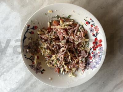 Sluoksniuoti trikampiai su dešra ir sūriu Žingsnis 4