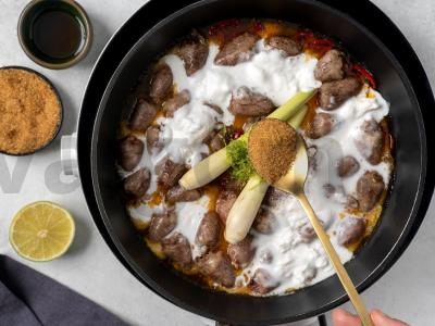 Tacos su vištienos širdelėmis Žingsnis 6