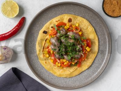 Tacos su vištienos širdelėmis Žingsnis 8