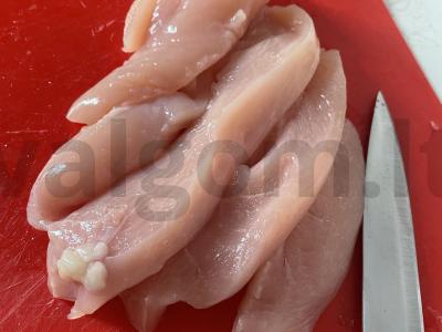 Vištienos filė po sūrio sluoksniu Žingsnis 1