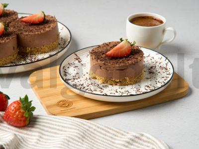 Šokoladiniai mini sūrio pyragaičiai pagrindine nuotrauka