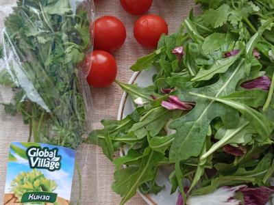 Vasaros salotos su rukola, krapais ir kalendra Žingsnis 1