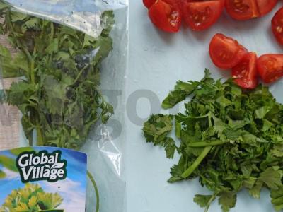 Vasaros salotos su rukola, krapais ir kalendra Žingsnis 2