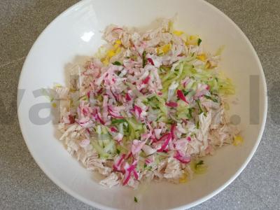 Okroška su beržo sultimis, virta vištienos krūtinėlė ir krienai Žingsnis 4