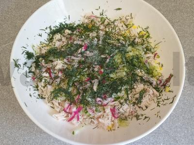 Okroška su beržo sultimis, virta vištienos krūtinėlė ir krienai Žingsnis 5