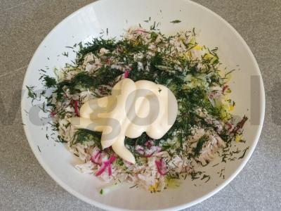 Okroška su beržo sultimis, virta vištienos krūtinėlė ir krienai Žingsnis 6