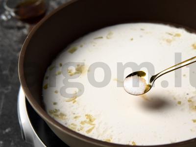 Žuvies troškinys su žaliaisiais daržovėmis Žingsnis 3