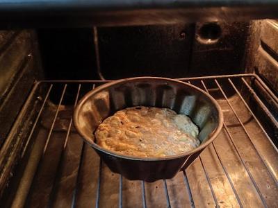 Avižų keksiukas su obuoliu, džiovintais slyvomis ir topinambūru Žingsnis 7