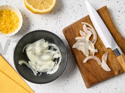 Salotas su bulguru, alyvuogėmis ir feta Žingsnis 2