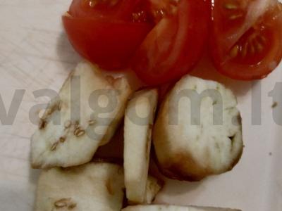 Penne su baklažanais ir vyšniniais pomidorais Žingsnis 2