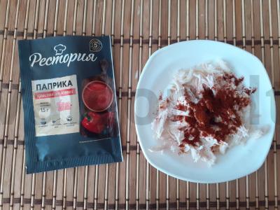 Vištienos krūtinėlės užkandis su paprika Žingsnis 2