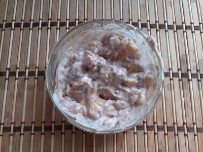 Blynai su bananų, grietinės ir kakavos įdaru Žingsnis 5