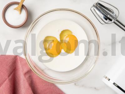 Sūrio belgų vafliai Žingsnis 1