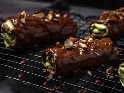 Blynai šokoladiniame glajuje Žingsnis 12