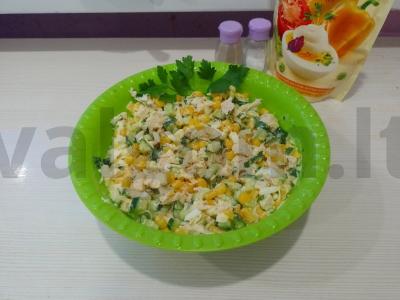 Salotas „Švelnus“ su vištienos krūtinėle Žingsnis 5