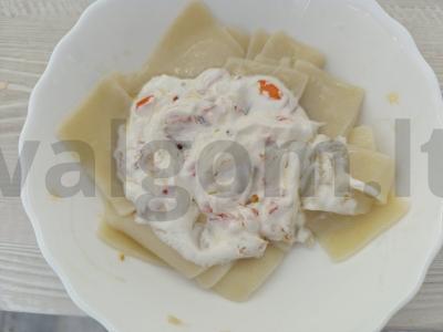 Makaronai su padažu ir sūriu Žingsnis 3