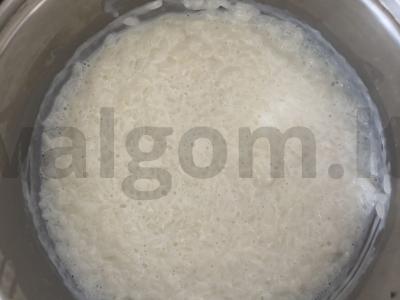 Ryžių košė su bifilaifu ir šokoladiniu padažu Žingsnis 7