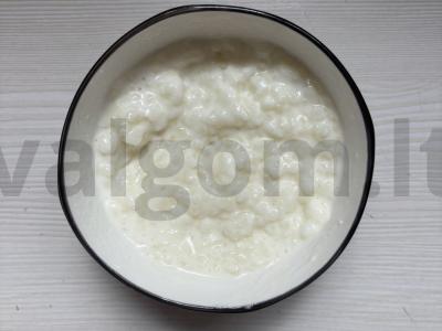 Ryžių košė su bifilaifu ir šokoladiniu padažu Žingsnis 11