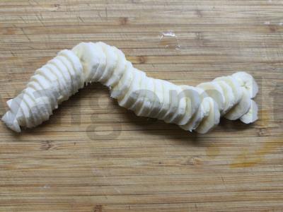 Varškės-bananų desertas per 15 minučių Žingsnis 1