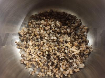 Blynų ritinys su rūkytomis vištienos ir grikių Žingsnis 1