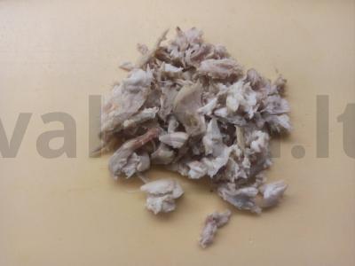 Blynų ritinys su rūkytomis vištienos ir grikių Žingsnis 2