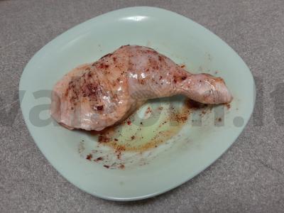 Vištienos šlaunelė su čili padažu ir granatų druska Žingsnis 2