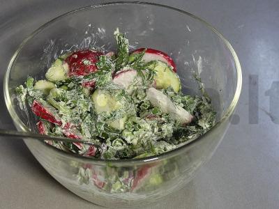 Salotas su traškiais daržovėmis Žingsnis 5