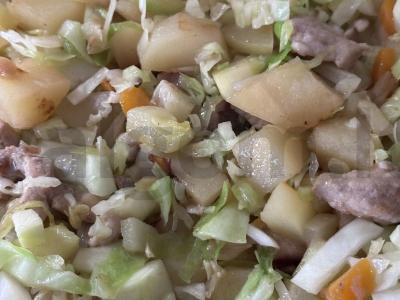 Keptas patiekalas su žolelėmis ir kopūstais Žingsnis 6