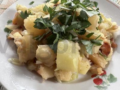 Keptas patiekalas su žolelėmis ir kopūstais Žingsnis 7