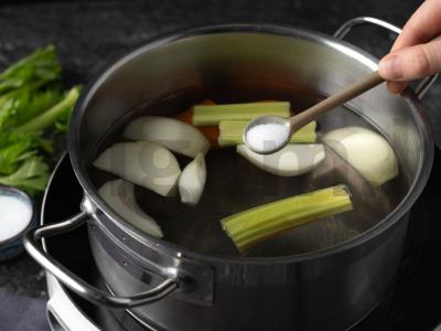 Pipirinė risotto su limonu Žingsnis 1