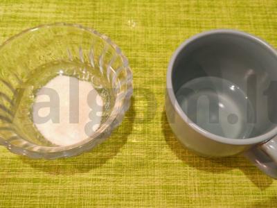 Desertas „Mandarinai želėje“ Žingsnis 1