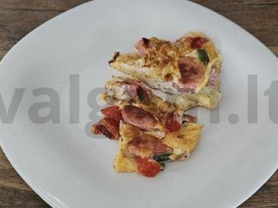 Sotūs pusryčiai iš lavašo ir kiaušinių pagrindine nuotrauka