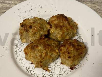 Kepti vištienos faršo kotletai su sūriu pagrindine nuotrauka