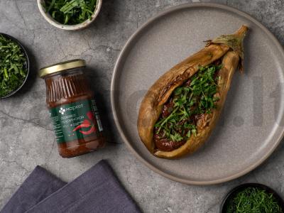 Keptas baklažanas su adžika Žingsnis 4