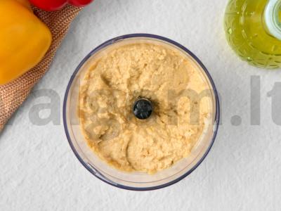 Hummusas „Leva“ su daržovių pjaustiniu Žingsnis 2