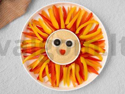 Hummusas „Leva“ su daržovių pjaustiniu Žingsnis 7