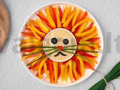 Hummusas „Leva“ su daržovių pjaustiniu Žingsnis 8