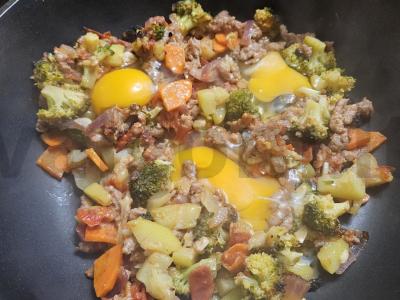 Daržovių omletas su naminiu faršu Žingsnis 3