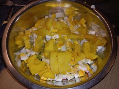 Krabų salotas su bulvėmis Žingsnis 4