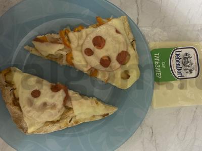 Pica ant romėniško tešlos su vištienos filė ir salsos padažu Žingsnis 10