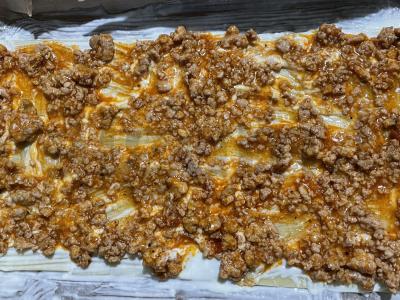 Lasagna su kiaulienos faršu ir sūriu Žingsnis 13