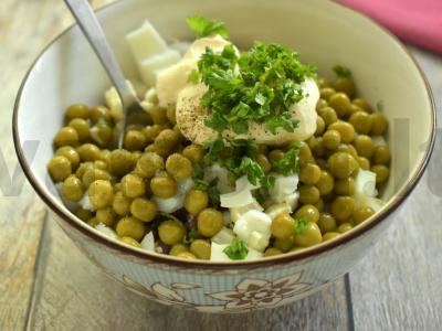 Olivje su šviežiais agurkais be bulvių Žingsnis 5