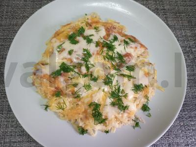 Bulvių apkepas su kalakutienos faršu Žingsnis 7